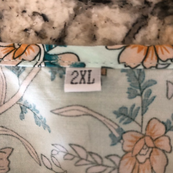 Kaywide Women's Casual Boho Floral Print Long Sleeve Blouse Plus Size 2XL - Picture 8 of 15